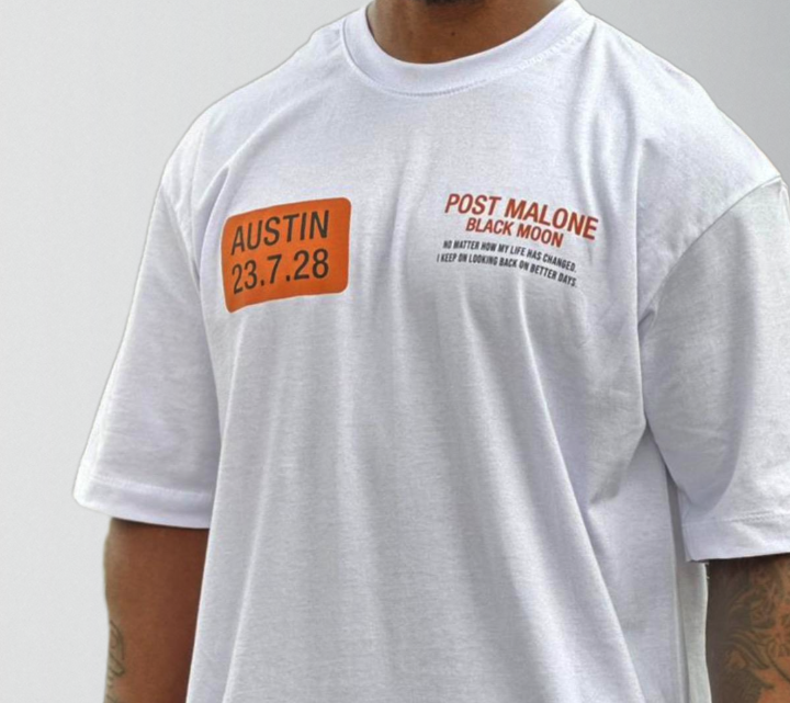 Camiseta para caballero corte oversize